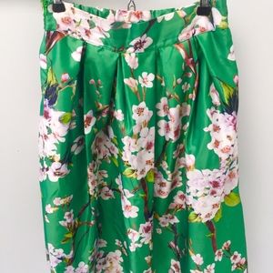 Floral full midi skirt